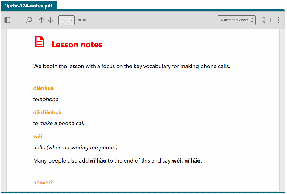 downloadable lesson notes