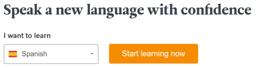 Choose a language to start learning with Babbel
