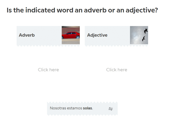 Another example of a grammar exercise where you have to decide whether a word is an adverb or an adjective.