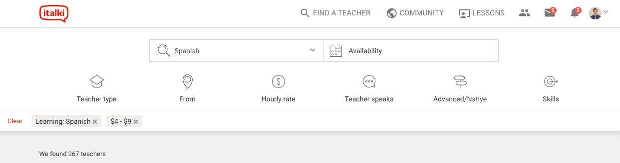 italki teacher types