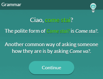 Screenshot of a grammar tip explaining multiple ways to say, 