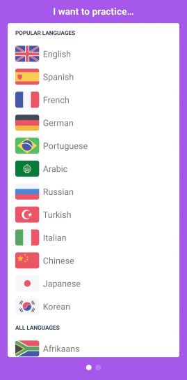 This is the list of languages you can practice on Speaky - it's huge.